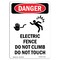 Signmission Safety Sign, OSHA Danger, 7" Height, Electric Fence Do, Portrait OS-DS-D-57-V-2114 - alternate 1